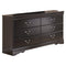 Huey - Black - Six Drawer Dresser-Washburn's Home Furnishings