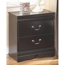 Huey - Black - Two Drawer Night Stand-Washburn's Home Furnishings