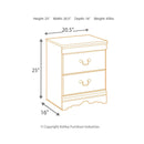 Huey - Black - Two Drawer Night Stand-Washburn's Home Furnishings