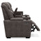 Hyllmont - Gray - Pwr Rec Loveseat/con/adj Hdrst-Washburn's Home Furnishings