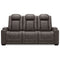 Hyllmont - Gray - Pwr Rec Sofa With Adj Headrest-Washburn's Home Furnishings