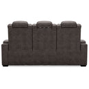 Hyllmont - Gray - Pwr Rec Sofa With Adj Headrest-Washburn's Home Furnishings