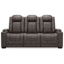 Hyllmont - Gray - Pwr Rec Sofa With Adj Headrest-Washburn's Home Furnishings