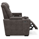 Hyllmont - Gray - Pwr Recliner/adj Headrest-Washburn's Home Furnishings