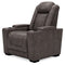 Hyllmont - Gray - Pwr Recliner/adj Headrest-Washburn's Home Furnishings