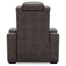 Hyllmont - Gray - Pwr Recliner/adj Headrest-Washburn's Home Furnishings