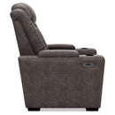 Hyllmont - Gray - Pwr Recliner/adj Headrest-Washburn's Home Furnishings