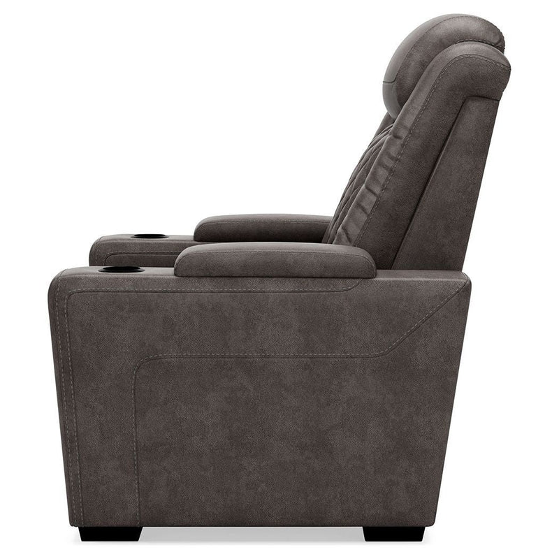 Hyllmont - Gray - Pwr Recliner/adj Headrest-Washburn's Home Furnishings