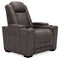 Hyllmont - Gray - Pwr Recliner/adj Headrest-Washburn's Home Furnishings