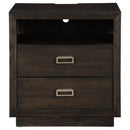 Hyndell - Brown Dark - Two Drawer Night Stand-Washburn's Home Furnishings