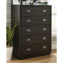 Hyndell - Dark Brown - Five Drawer Chest-Washburn's Home Furnishings