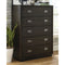 Hyndell - Dark Brown - Five Drawer Chest-Washburn's Home Furnishings