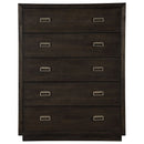 Hyndell - Dark Brown - Five Drawer Chest-Washburn's Home Furnishings