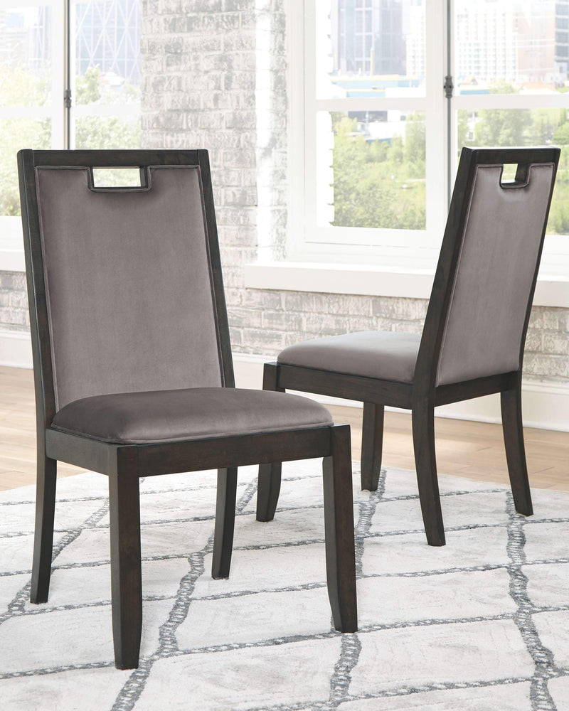 Hyndell - Gray/dark Brown - Dining Chair (set Of 2)-Washburn's Home Furnishings