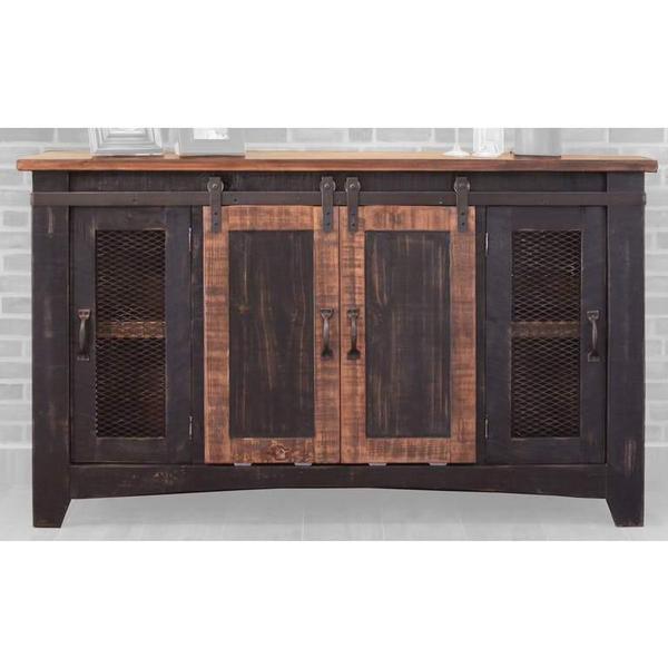 Pueblo 60" TV Stand with Mesh Panel Doors-IFD-Washburn's Home Furnishings