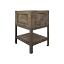 IFD URBAN GRAY 1 DRAWER CHAIR SIDE TABLE-Washburn's Home Furnishings