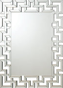 Interlocking Greeastern King Frameless Wall Mirror - Pearl Silver-Washburn's Home Furnishings