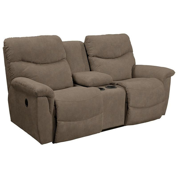 James Reclining Loveseat w/Console-Washburn's Home Furnishings