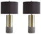 Jacek - Gray/brass Finish - Metal Table Lamp (2/cn)-Washburn's Home Furnishings