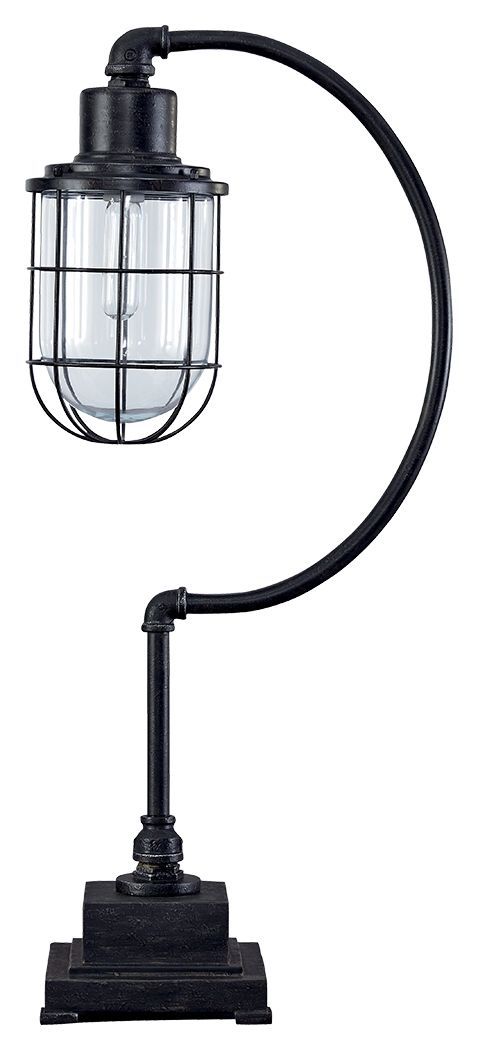 Jae - Antique Black - Metal Desk Lamp (1/cn)-Washburn's Home Furnishings