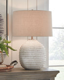 Jamon - Beige - Ceramic Table Lamp (1/cn)-Washburn's Home Furnishings