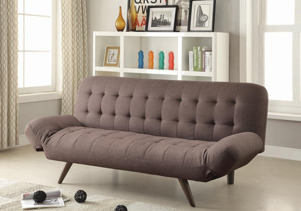 Janet - Tufted Sofa Bed With Adjustable Armrest - Brown-Washburn's Home Furnishings