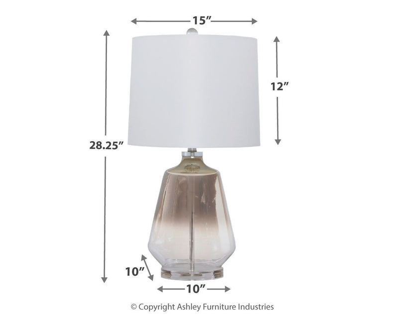 Jaslyn - Pearl Silver Finish - Glass Table Lamp (1/cn)-Washburn's Home Furnishings