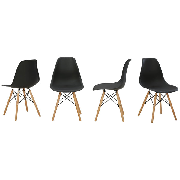 Jaspeni - Black/natural - Dining Chair (set Of 4)-Washburn's Home Furnishings