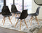 Jaspeni - Black/natural - Dining Room Side Chair (4/cn)-Washburn's Home Furnishings