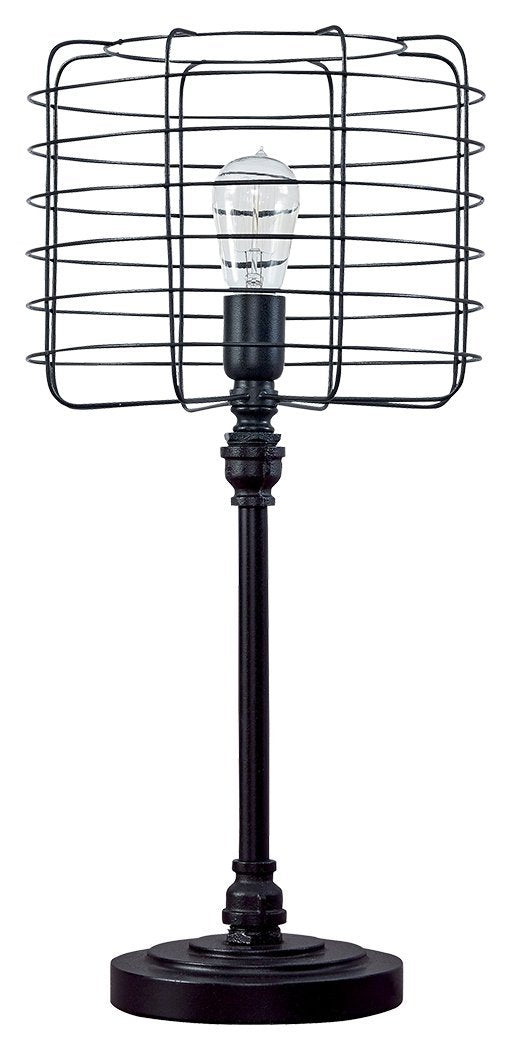 Javan - Antique Black - Metal Table Lamp (1/cn)-Washburn's Home Furnishings