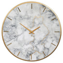 Jazmin - Gray/gold Finish - Wall Clock-Washburn's Home Furnishings