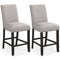 Jeanette - Gray/dark Brown - Counter Height Bar Stool (set Of 2)-Washburn's Home Furnishings