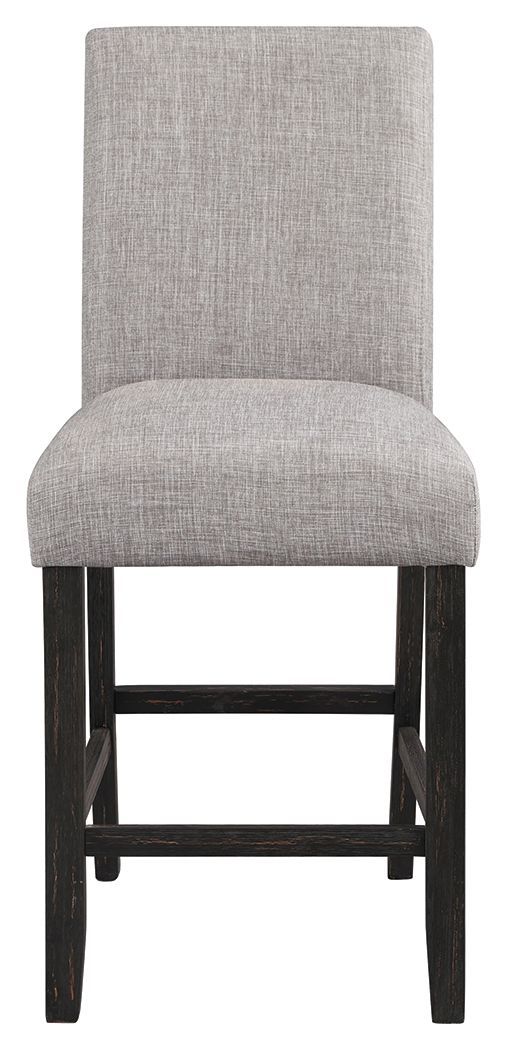 Jeanette - Gray/dark Brown - Upholstered Barstool (2/cn)-Washburn's Home Furnishings