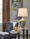 Jemarie - Gray/gold Finish - Glass Table Lamp (1/cn)-Washburn's Home Furnishings