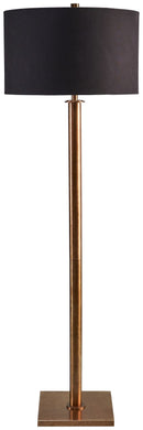 Jenton - Antique Brass Finish - Metal Floor Lamp (1/cn)-Washburn's Home Furnishings