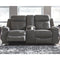 Jesolo - Dark Gray - Dbl Rec Loveseat W/console-Washburn's Home Furnishings