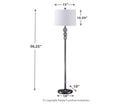 Joaquin - Clear/chrome Finish - Crystal Floor Lamp (1/cn)-Washburn's Home Furnishings