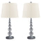 Joaquin - Clear/silver Finish - Crystal Table Lamp (2/cn)-Washburn's Home Furnishings