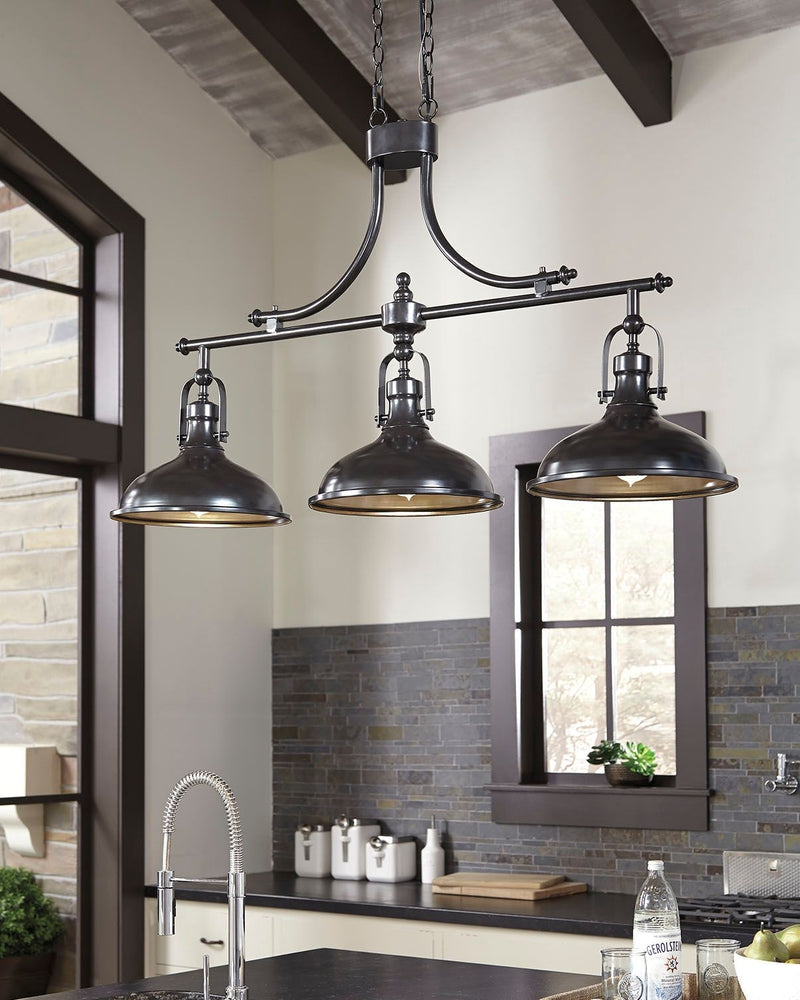 Joella - Bronze Finish - Metal Pendant Light (1/cn)-Washburn's Home Furnishings