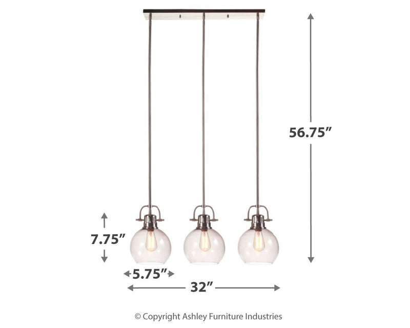 Johano - Gray - Glass Pendant Light (1/cn)-Washburn's Home Furnishings