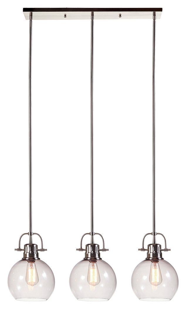 Johano - Gray - Glass Pendant Light (1/cn)-Washburn's Home Furnishings