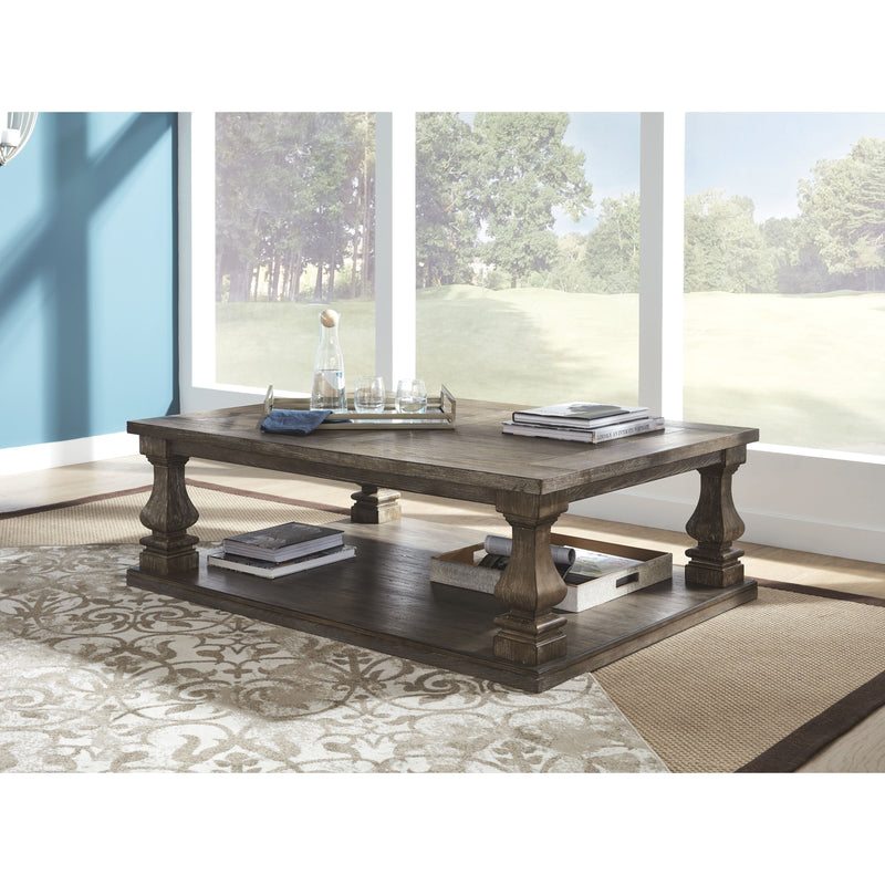 Johnelle - Gray - Rectangular Cocktail Table-Washburn's Home Furnishings