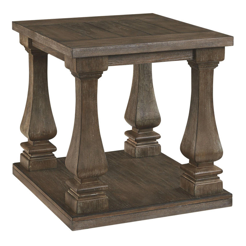 Johnelle - Gray - Rectangular End Table-Washburn's Home Furnishings