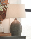 Joyelle - Gray - Terracotta Table Lamp (1/cn)-Washburn's Home Furnishings