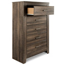 Juararo - Dark Brown - Five Drawer Chest-Washburn's Home Furnishings