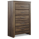 Juararo - Dark Brown - Five Drawer Chest-Washburn's Home Furnishings