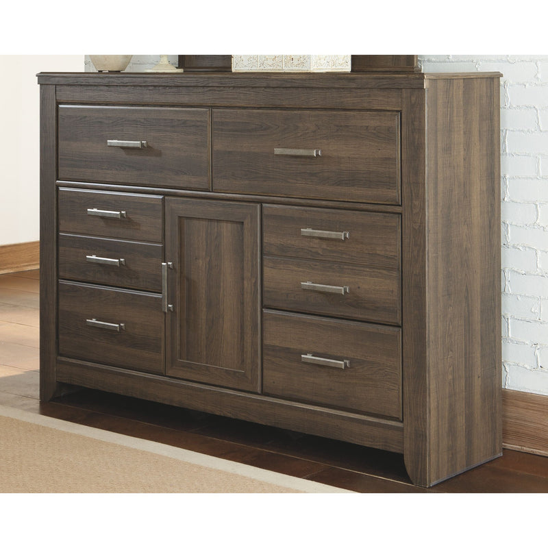 Juararo - Dark Brown - Six Drawer Dresser-Washburn's Home Furnishings