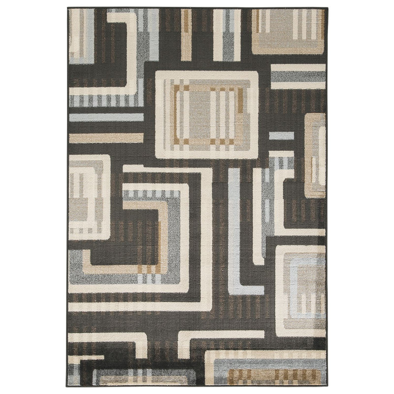 Juhani - Brown - Large Rug-Washburn's Home Furnishings