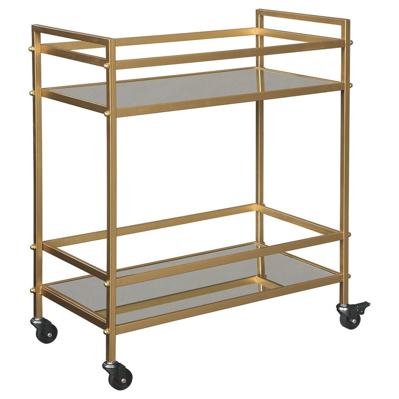 Kailman - Gold Finish - Bar Cart-Washburn's Home Furnishings