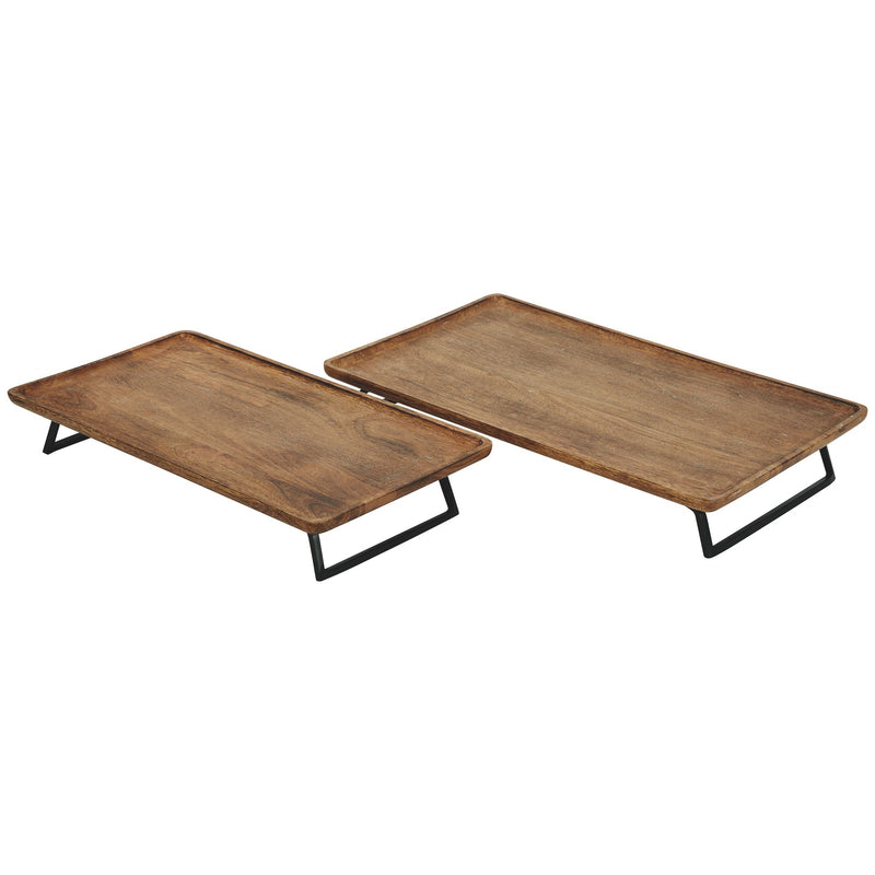 Kaleena - Brown/black - Tray Set (2/cn)-Washburn's Home Furnishings